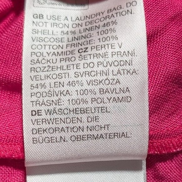 NEW! & Other Stories | Fringed One-Shoulder Midi Dress in Pink - Picture 11 of 13